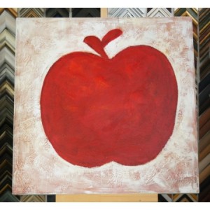 Obraz červené jablko 75x75 cm